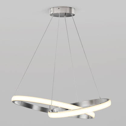 Artika’s Mora 28″ LED Pendant features two interlocking rings and 5CCT adjustable color temperature for customizable lighting.