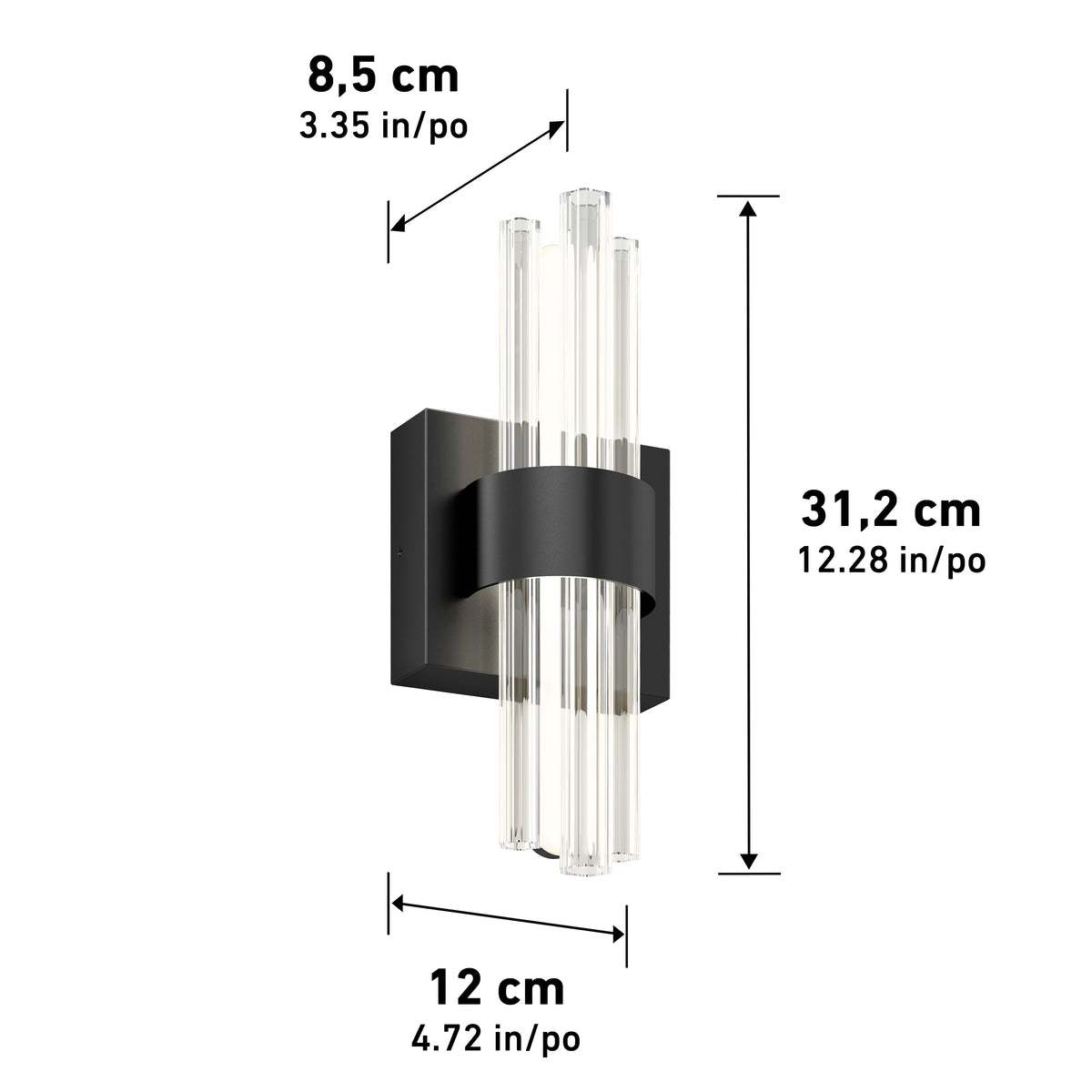 Dorado contemporary LED  wall sconce 3 CCT