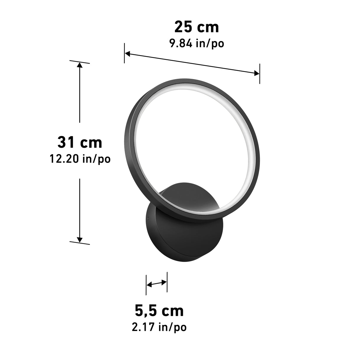Solis lámpara de pared LED moderno 5 CCT