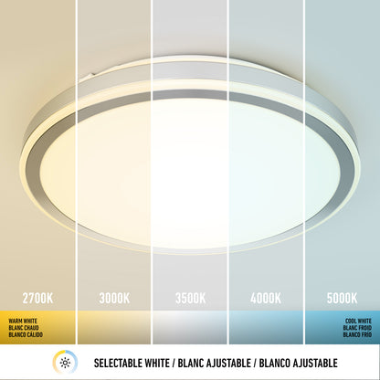Altitude 15 in. LED modern flush mount light 5 CCT