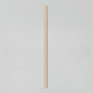 The Artika Panolok 30.67 ft wall panel kit (pack of 8) features single, vertical, light-colored wooden slats with evenly spaced narrow grooves, displayed against a plain white background.