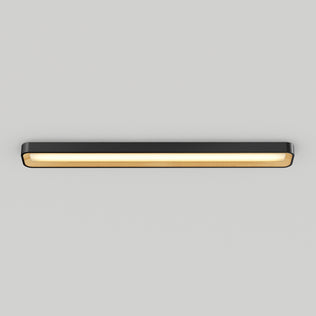 The Artika Alton 48 in. LED flush mount light features a modern rectangular design with a black frame and warm white glow, perfect for wall or ceiling installation.