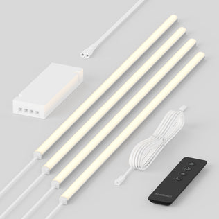Artika Lumilok LED Wall Panel Light for Sonolok with remote and cables shown on a light gray background.