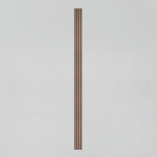 The Artika Panolok 30.67 ft wall panel kit (pack of 8) features slim, vertically grooved wooden slats with a subtle oak finish—an elegant Scandinavian-inspired design, shown here centered on a clean white background.