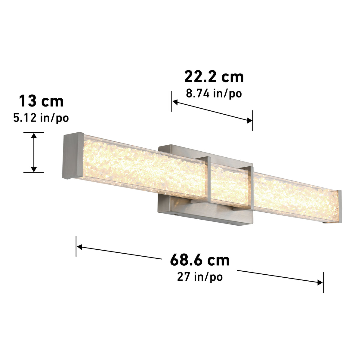 Royale modern LED bathroom vanity light