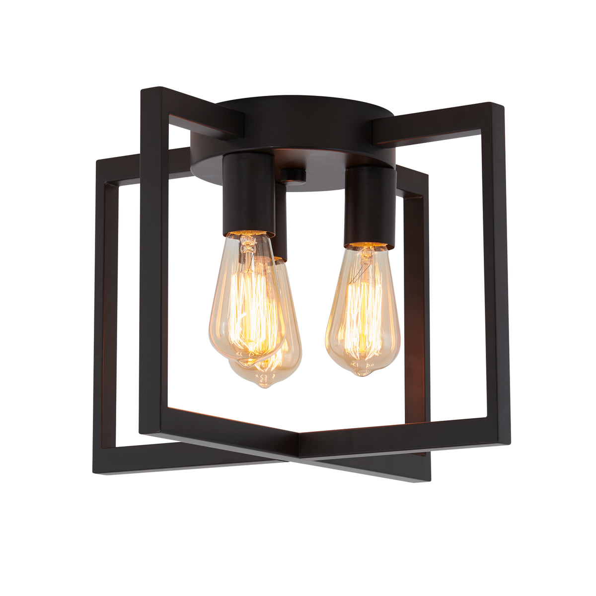 Yale 3-light flush mount With Bulbs