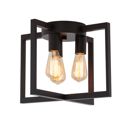 Yale 3-light flush mount With Bulbs