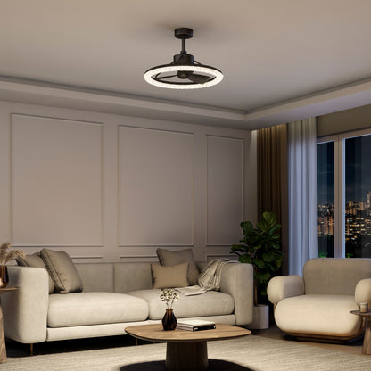 Carat 23" LED Modern Ceiling Fan with Remote Control