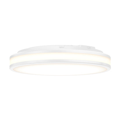 The Artika Hemisphere 15 in. LED flush mount light features a slim, modern round white design and offers 5 selectable color temperatures, providing a soft, even edge glow for stylish ceiling illumination.