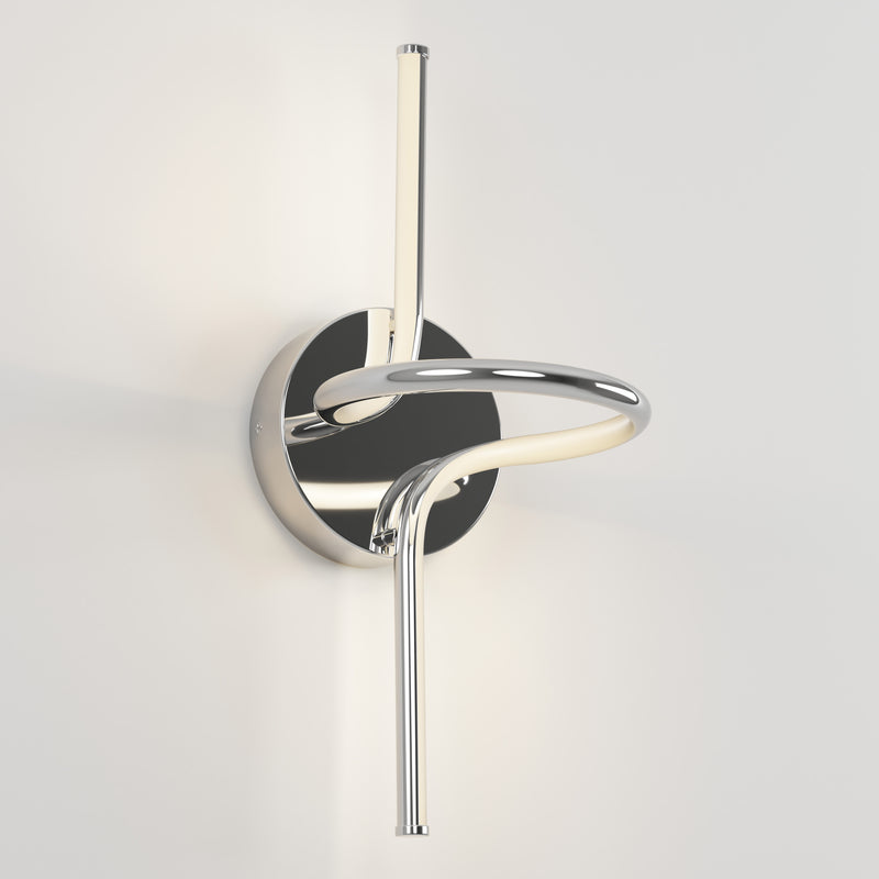 Swirl LED Sconce, Chrome