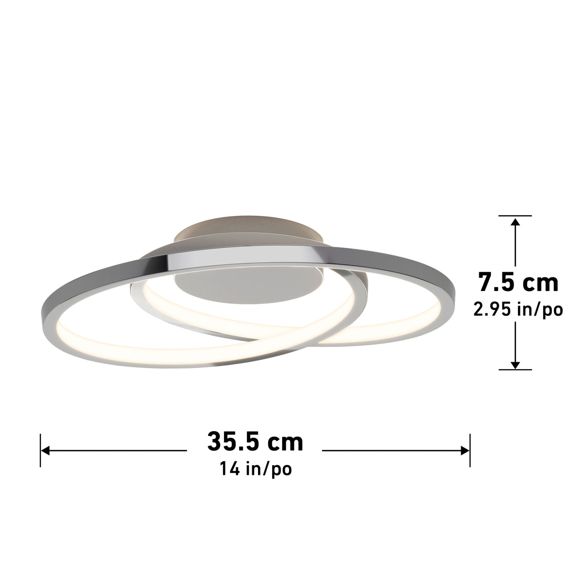 Salto 14 in. (36 cm) Modern LED Flush Mount Ceiling Light