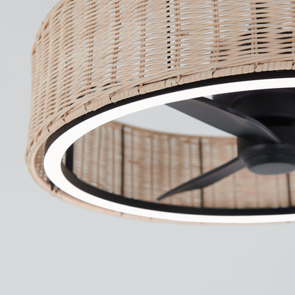Kalani 24 in. LED modern ceiling fan 3 speeds - with remote