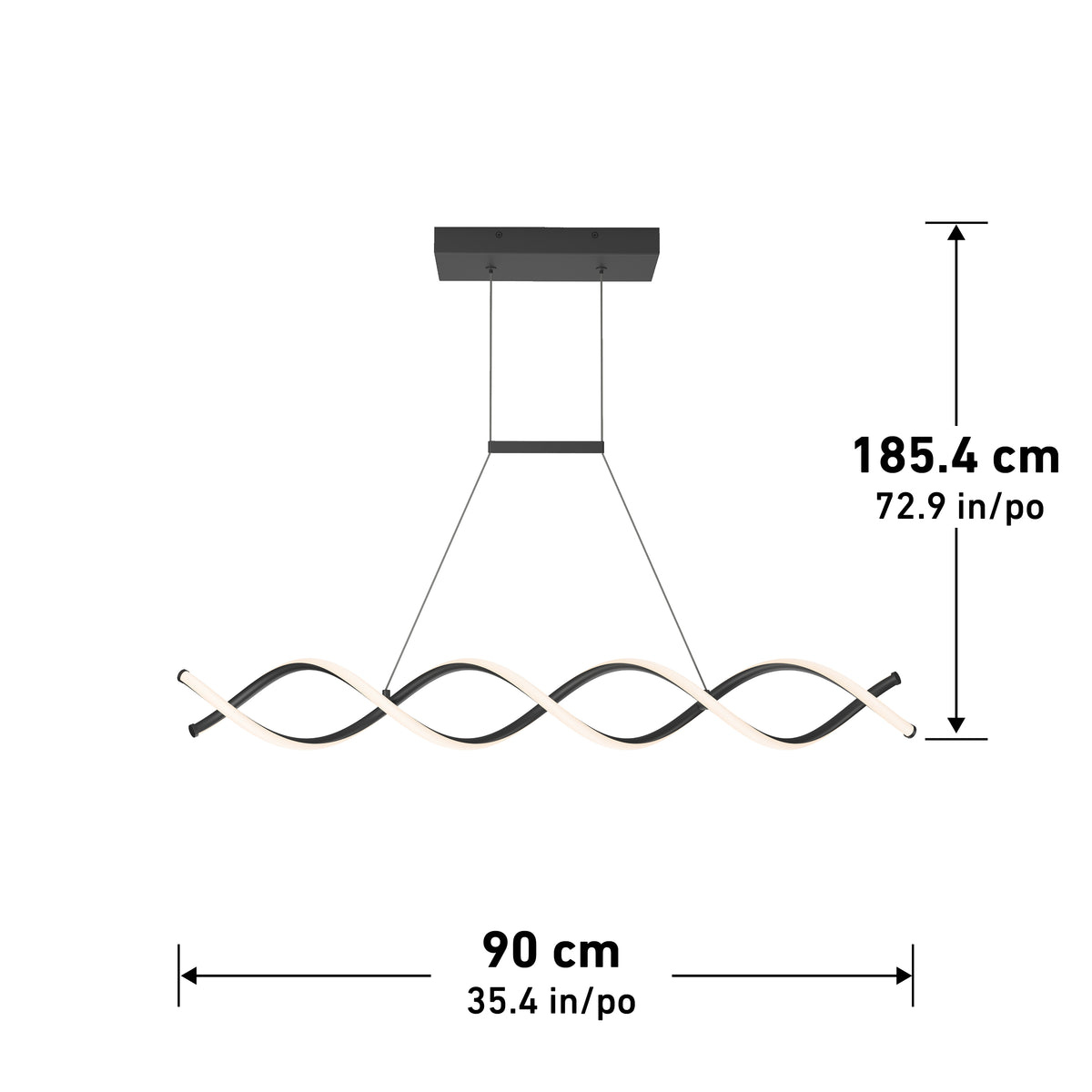 DNA Linear lámpara suspendida LED moderno