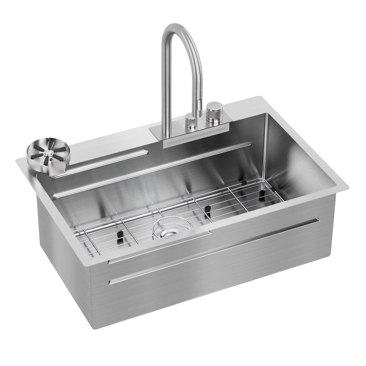Neoflow fregadero 31 in. de acero inoxidable de una sola tina