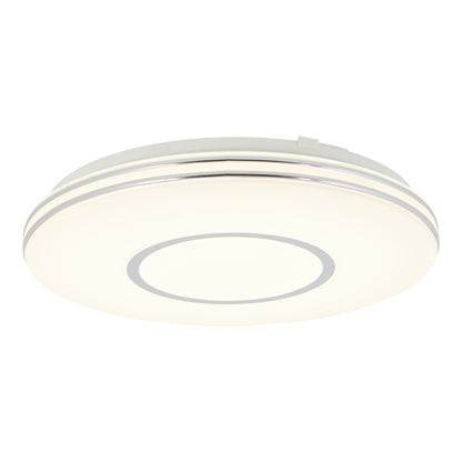 The Artika Horizon 13 in. LED flush mount light features a modern, circular design with a white finish and 3 CCT options, providing a soft, even glow for any space.
