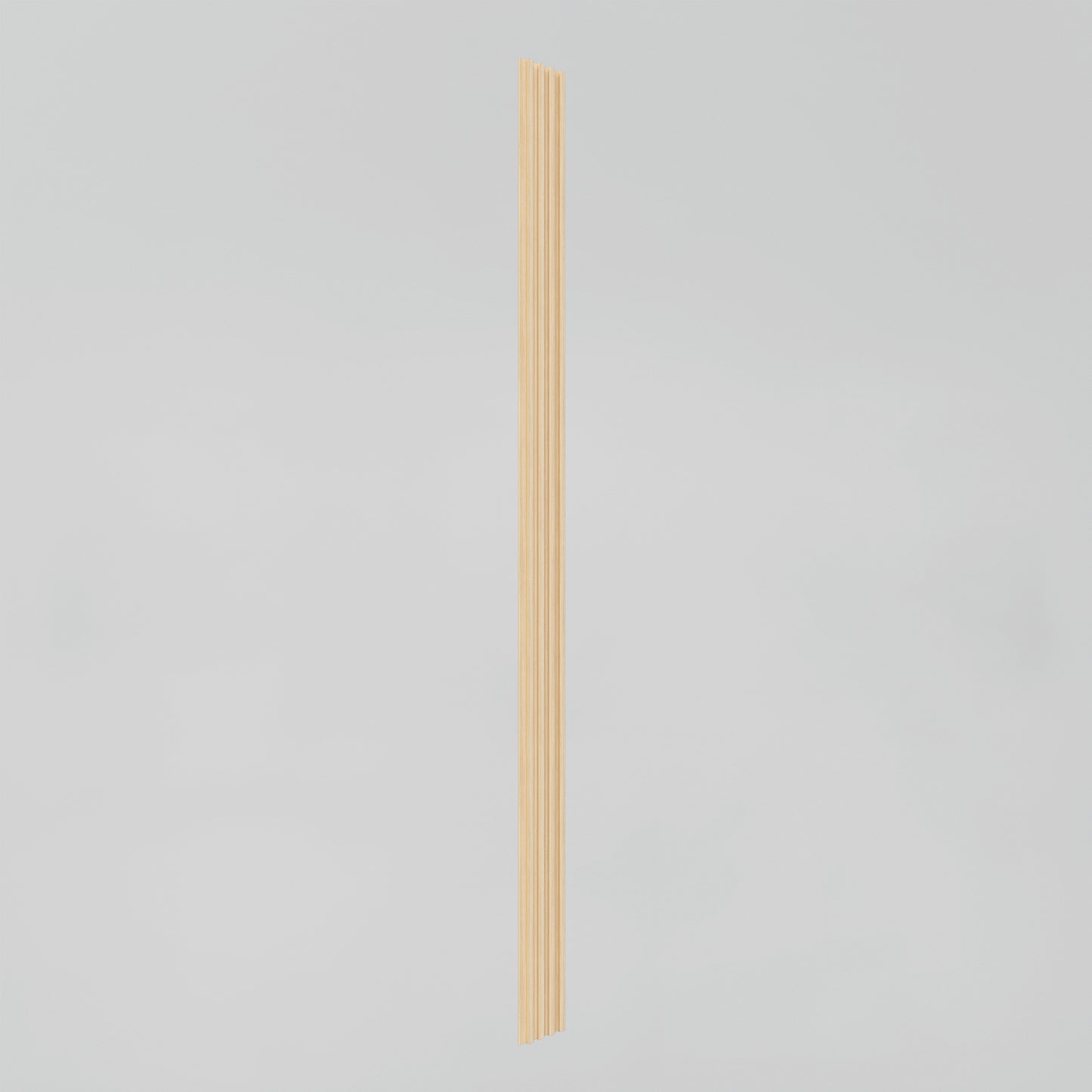 The Artika Panolok 30.67 ft wall panel kit (pack of 8) features single vertical light wooden strips with grooves, displayed against a plain white background.