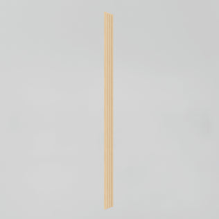The Artika Panolok 30.67 ft wall panel kit (pack of 8) features vertically aligned panels with an oak finish, inspired by Scandinavian design, displayed against a plain light gray background.