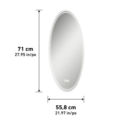 Corby espejo LED 3 CCT 22 in. x 28 in. con antivaho