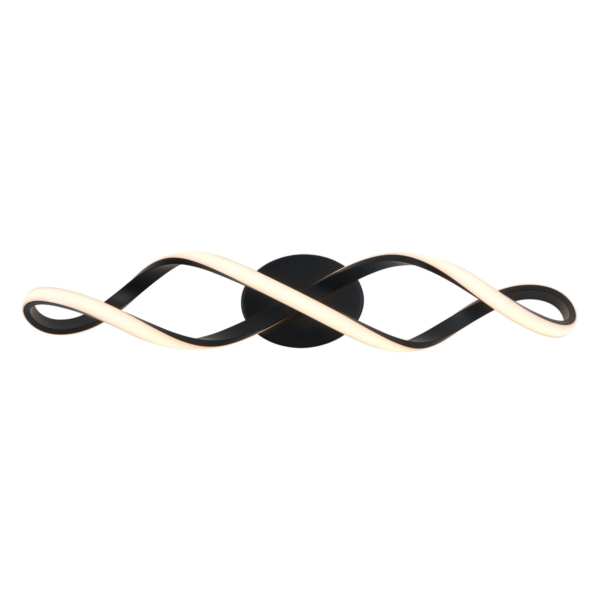 Swirl 27 pulg (68 cm) luminario de vanidad de 3 luces LED moderno para baño