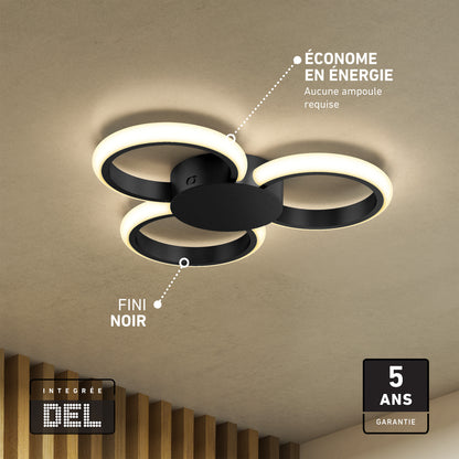 Nyala 15 in. LED flush mount light 5CCT