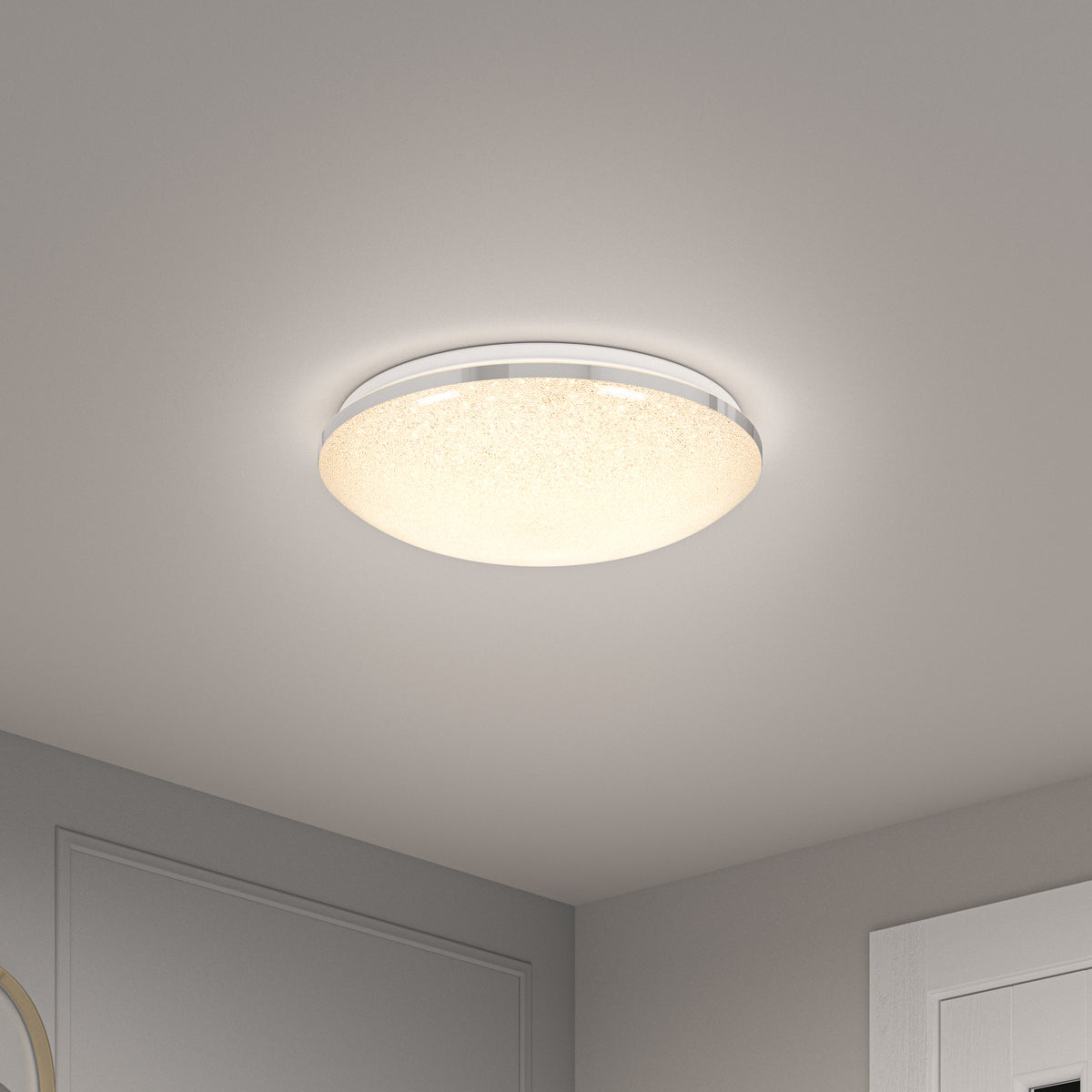 Sparkle 15 in. (38 cm) Modern LED Flush Mount Ceiling Light 5 CCT