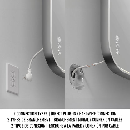 Royce 24 in. x 32 in. (61 x 81 cm) Dimmable Anti-Fog LED Mirror