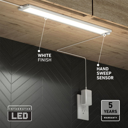 Artika Maestro under cabinet LED light, 3 CCT, hand-sweep sensor, pack of 3—ideal kitchen lighting with 5-year warranty.