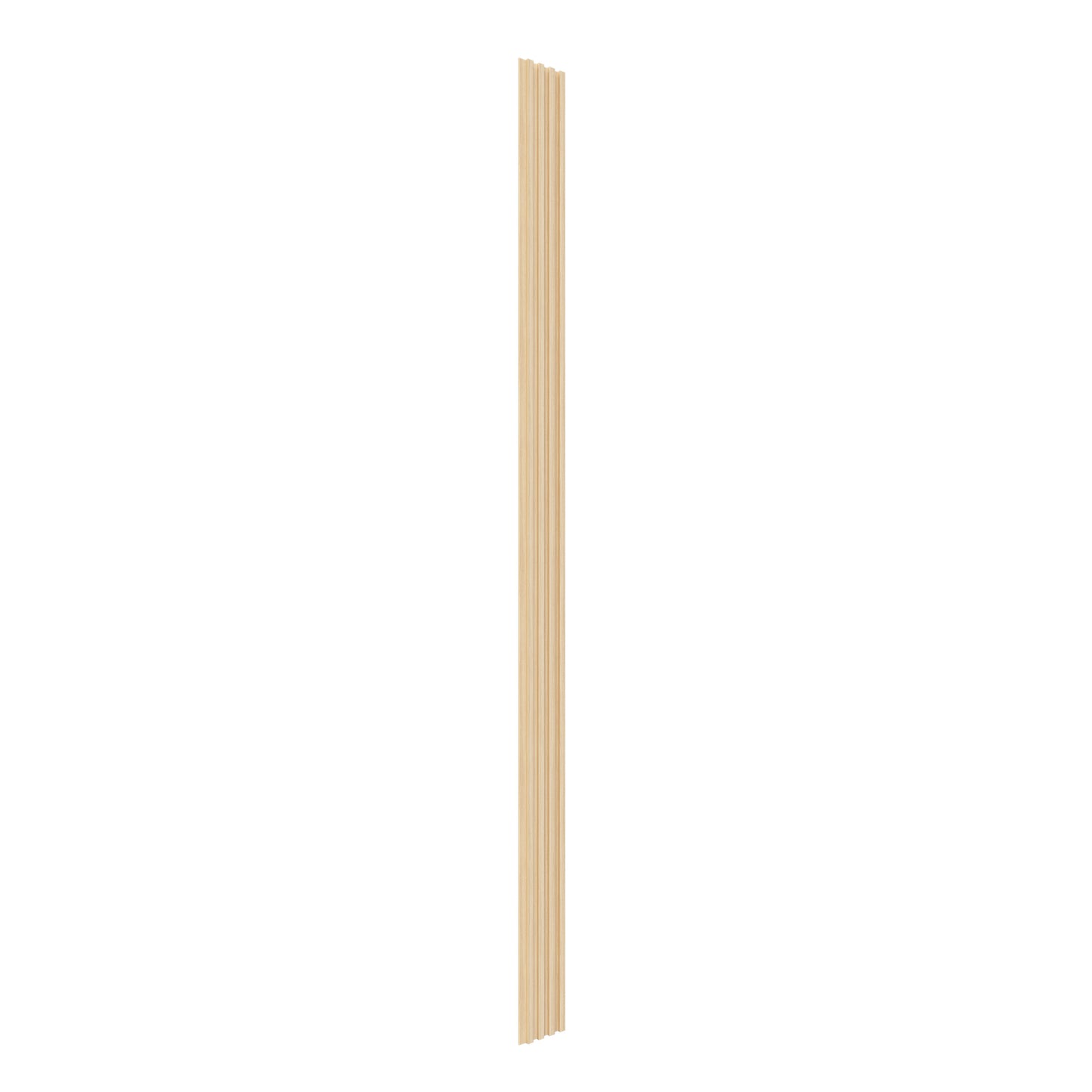 The Artika Panolok wall panel kit (pack of 8, 30.67 ft) features tall, narrow wooden panels with vertical grooves, shown isolated on a white background.