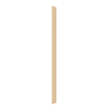 The Artika Panolok wall panel kit (pack of 8, 30.67 ft) features tall, narrow wooden panels with vertical grooves, shown isolated on a white background.
