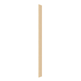 The Artika Panolok 30.67 ft wall panel kit (pack of 8) features vertical wooden slats in a light oak finish with evenly spaced grooves, ideal for adding sleek Scandinavian style to any slatwall.