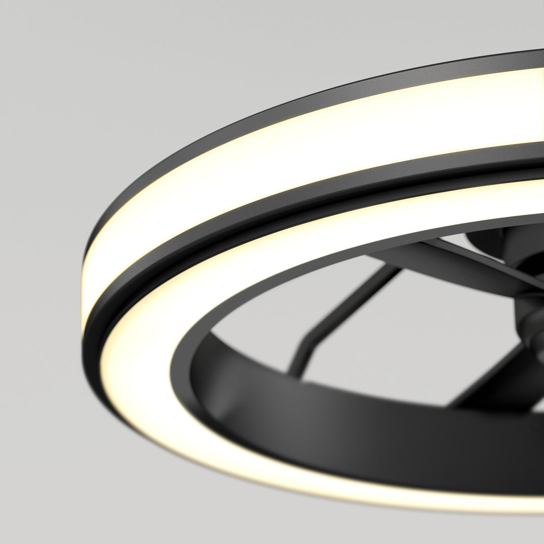 Edwin 23 in. LED modern ceiling fan 3 speeds in Black | Artika