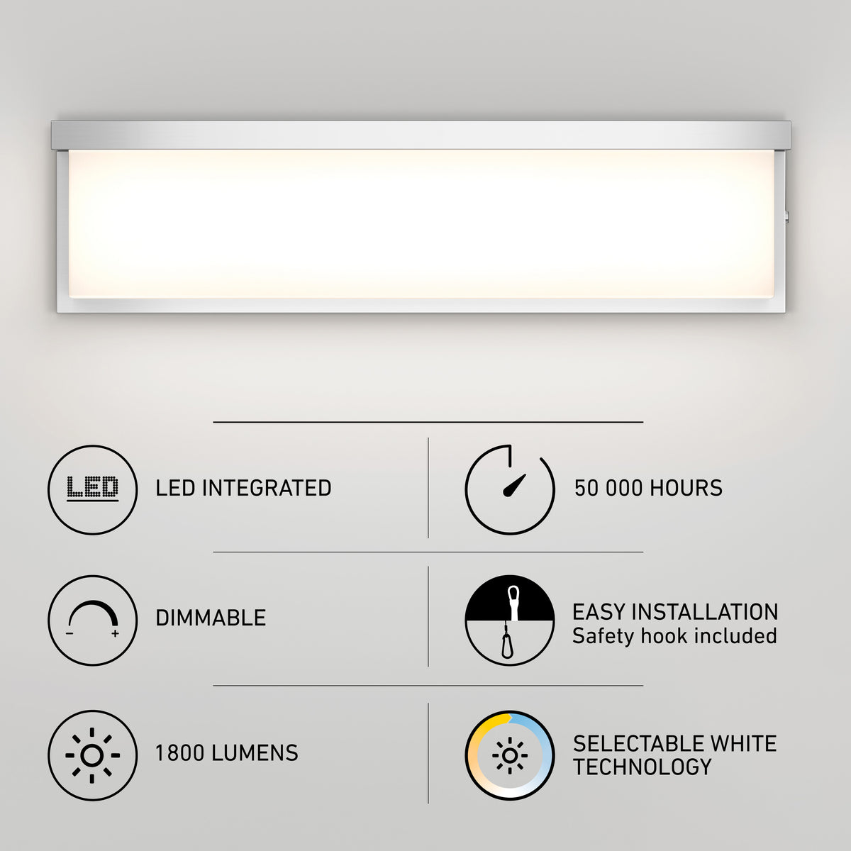 Bristol modern LED bathroom vanity light 3 CCT