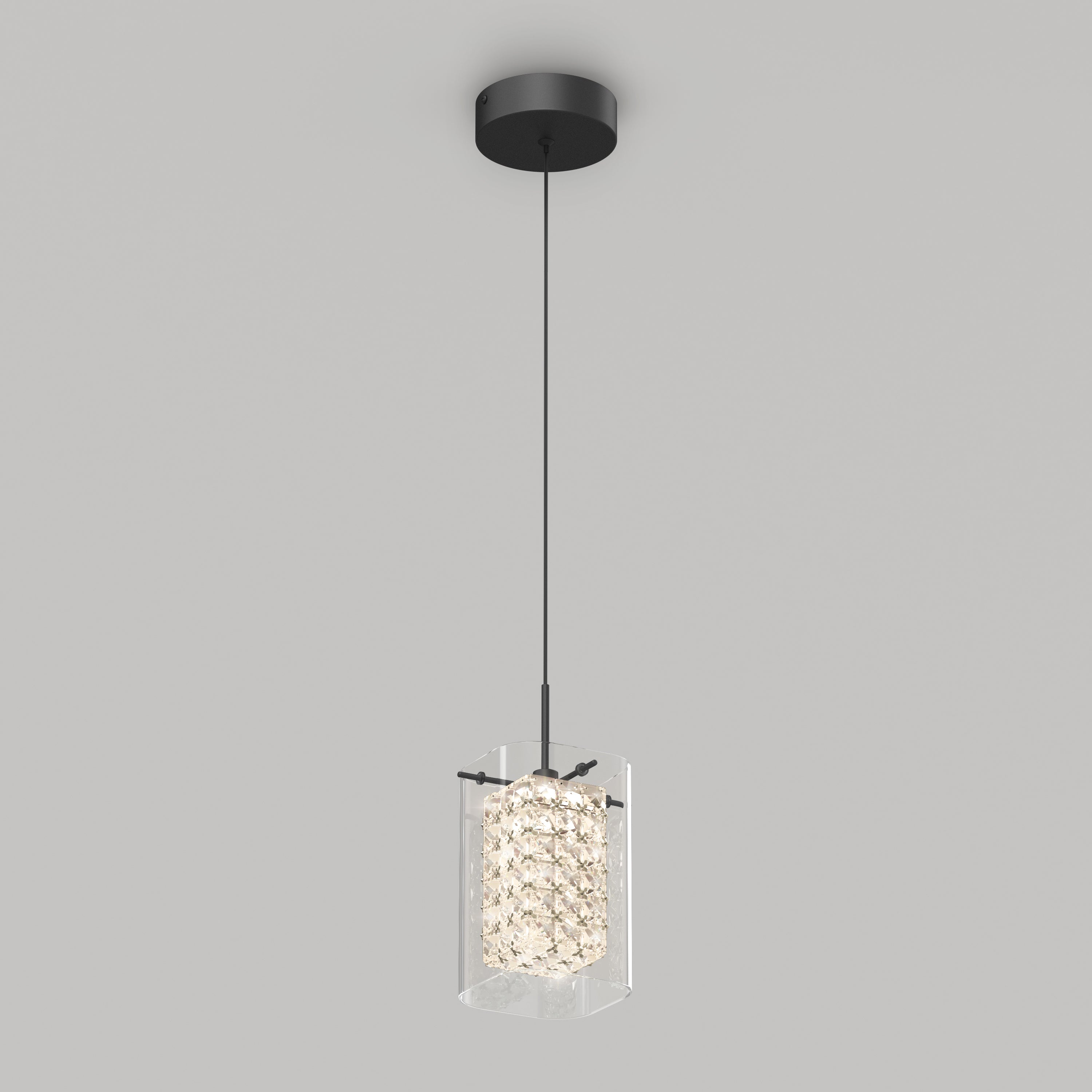 Crystal Cube 1-light LED pendant | Artika