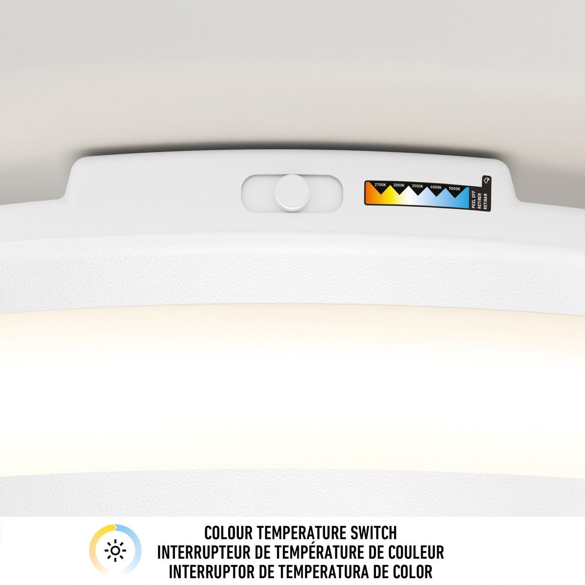 Hemisphere 15 in. LED flush mount light 5 CCT