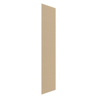 The Artika Sonofold sound-absorbing wall panel kit (pack of 2) features tall, narrow vertical wooden slats in light brown, evenly spaced and shown against a white background.