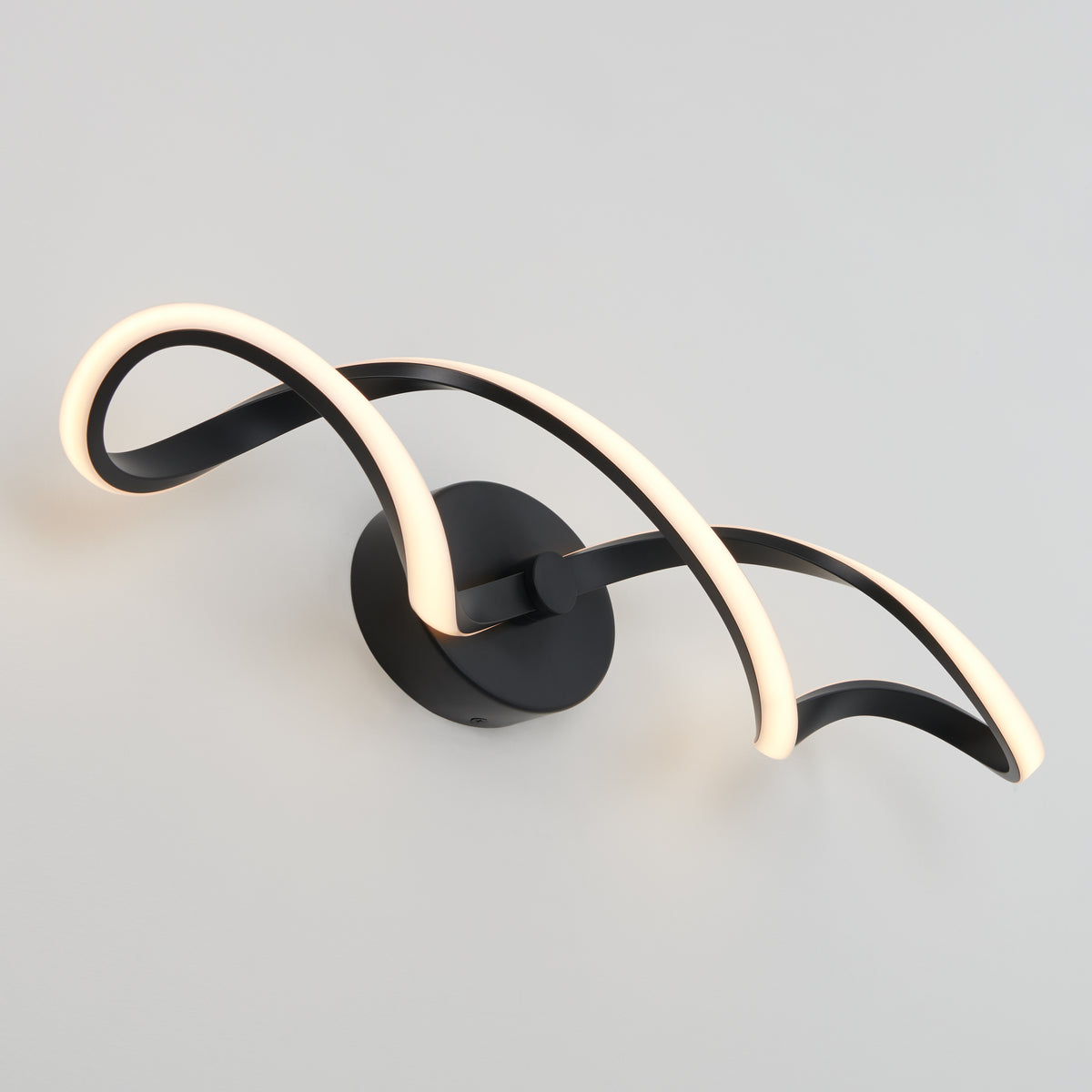 Swirl 27 pulg (68 cm) luminario de vanidad de 3 luces LED moderno para baño