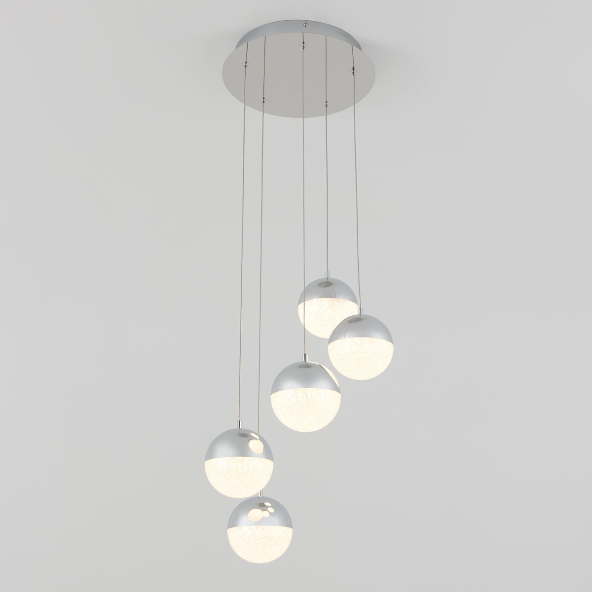 Sparkle lámpara suspendida LED de 5 luces