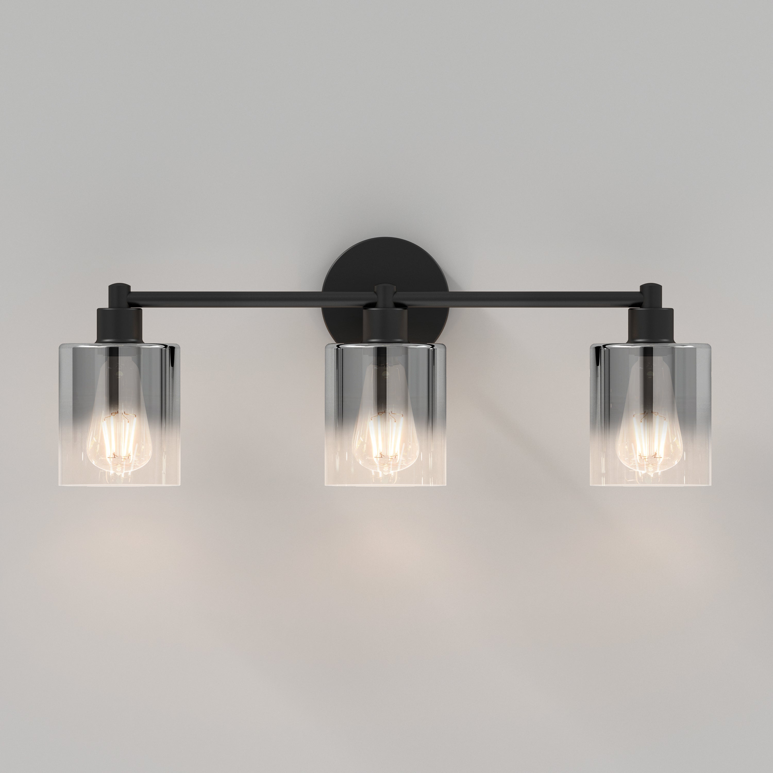 Haze modern 3-light bathroom vanity light glass - Thumbnail 5