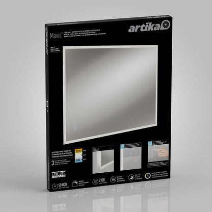 Mavis 48" x 36" Rectangular LED Mirror, 3CCT, with Defogger