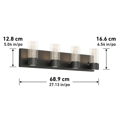 Artika Essence 27-in (68.58 cm) 1-Light Modern LED Bathroom Vanity Light; dimensions shown in cm/inches.