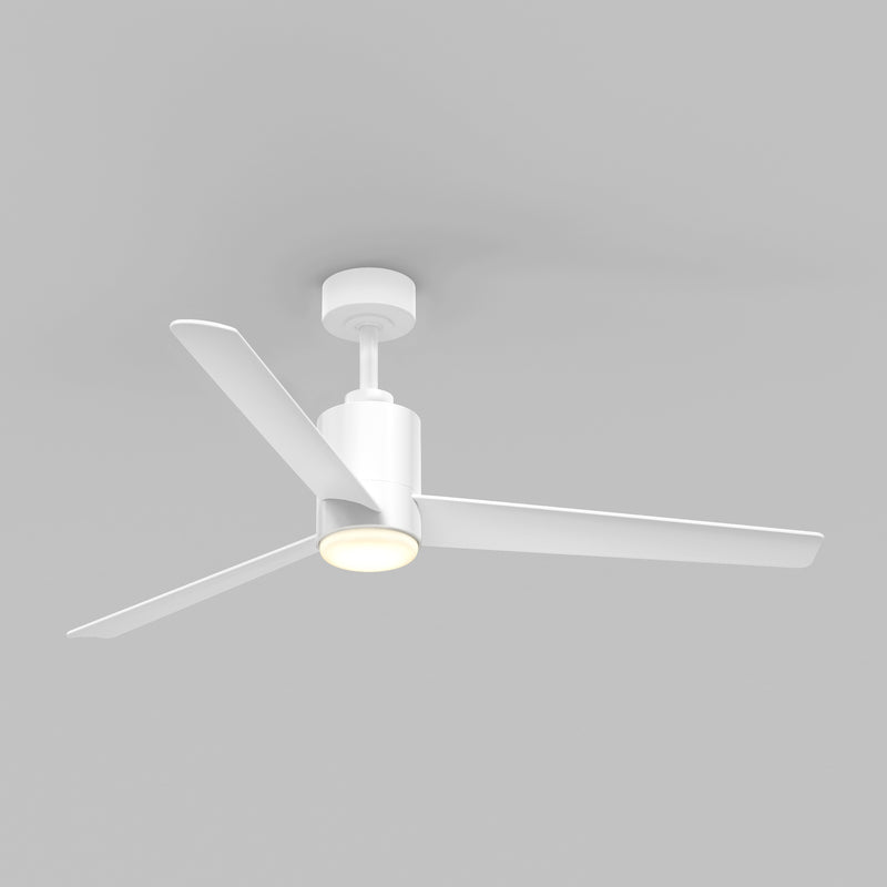 Ellison 52 in. (132 cm) LED modern fandelier ceiling fan with light - includes remote, Matte White
