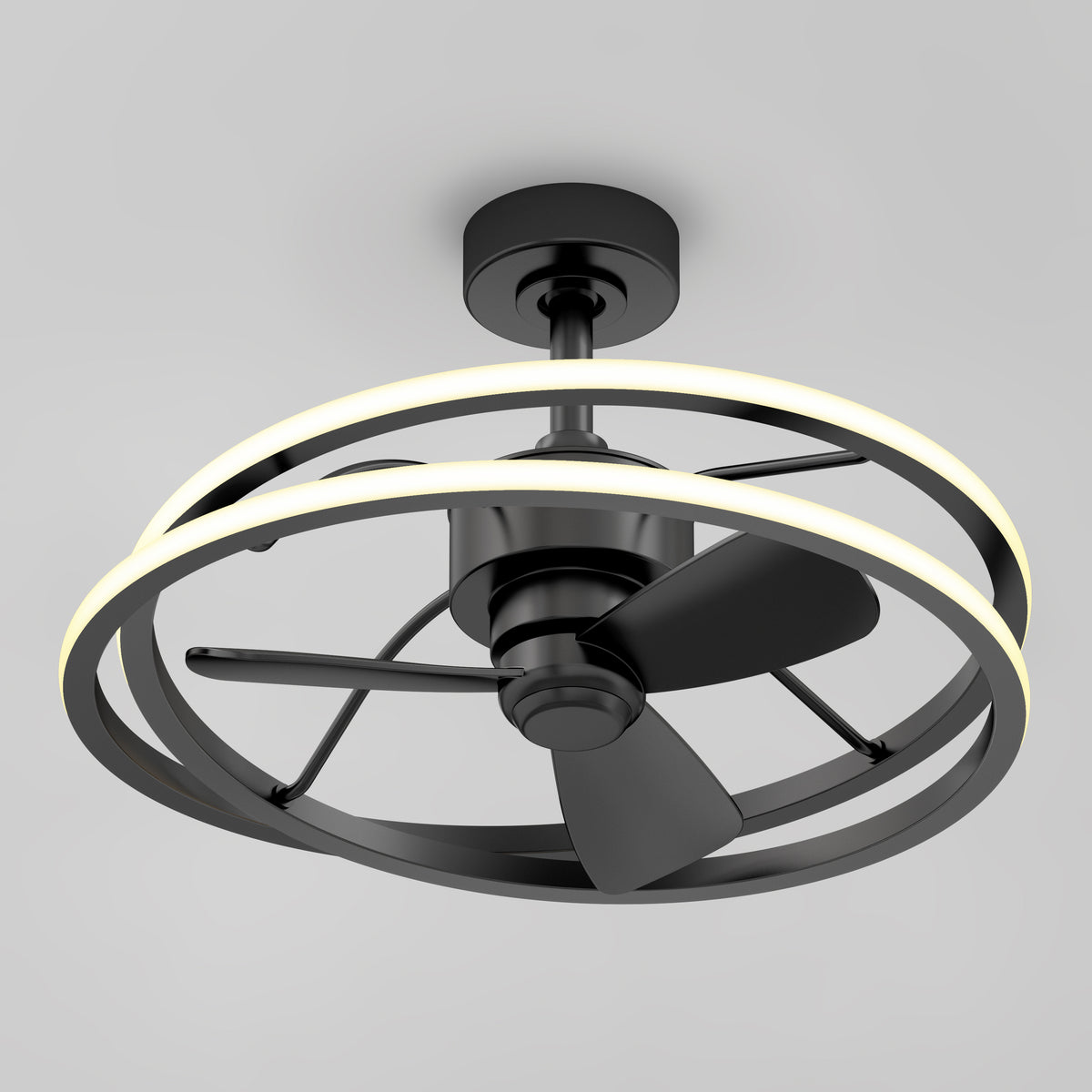 Coda 58 cm (23 in.) LED moderno fandelier ventilador de techo con luz - control remoto incluido