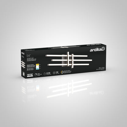 Grid LED bathroom vanity light