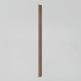 The Artika Panolok 30.67 ft wall panel kit (pack of 8) features elegant oak-finished vertical slats with four parallel grooves, bringing a Scandinavian-inspired touch to any space.