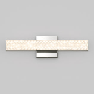 Artika Adeline modern LED bathroom vanity light 3 CCT features a metallic base and textured glass—perfect for contemporary bathrooms.