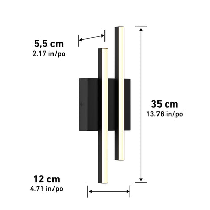 Grid indoor-outdoor LED wall light