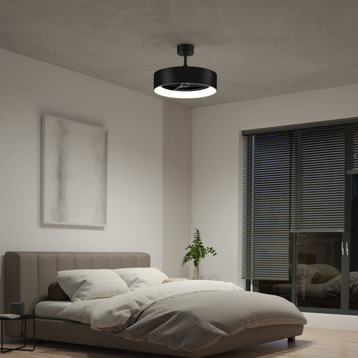 Aiden 24 in. LED modern ceiling fan 3 speeds - with remote