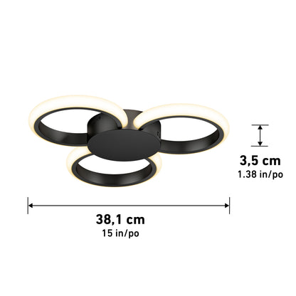 Nyala 15 in. LED flush mount light 5CCT