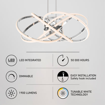 Maelstrom modern LED pendant light 5 CCT