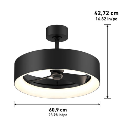 Aiden ventilador de techo LED 24 in. - con control remoto